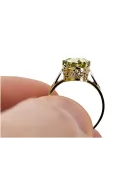 Inel Vintage bijuterii Peridot galben Aur galben 14K vrc366y